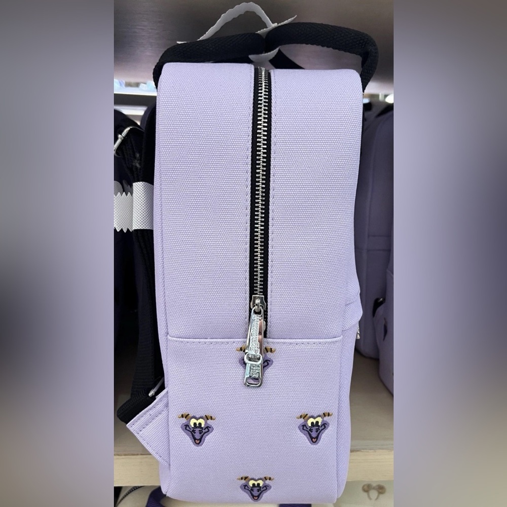 2025 Disney Parks Epcot Figment Purple Canvas Loungefly Backpack NEW - Picture 2 of 4